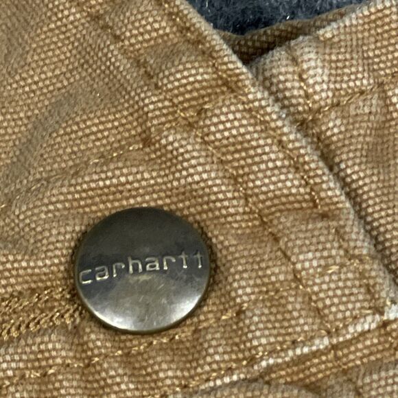 Carhartt Canvas Bib Overalls Infant Sz 9 Mos 9M Brown Double  Knee Kids Work - Picture 4 of 12